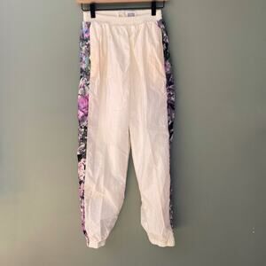 Vintage Windbreaker Watercolor Print Jogger Pants